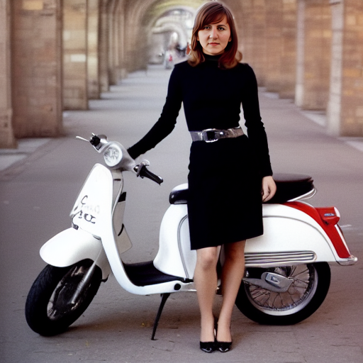 Mod portrait with Lambretta scooter - SD 1.5