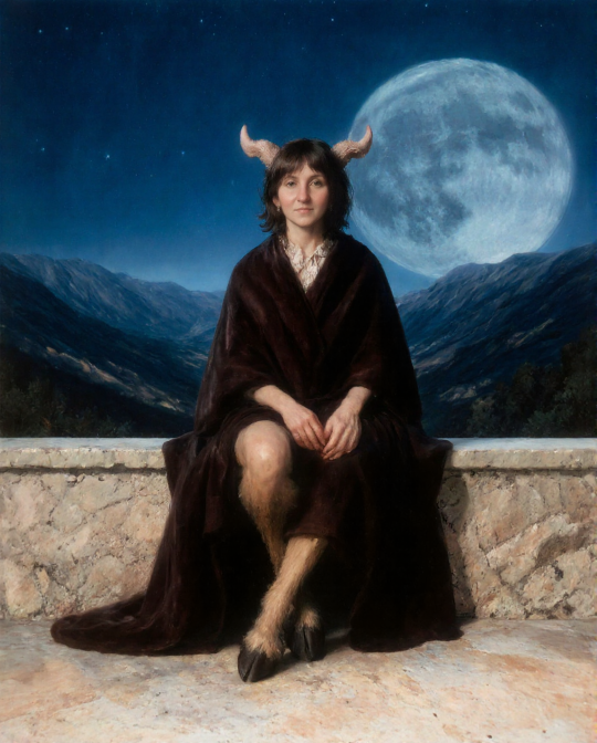 Faun with inpainted face