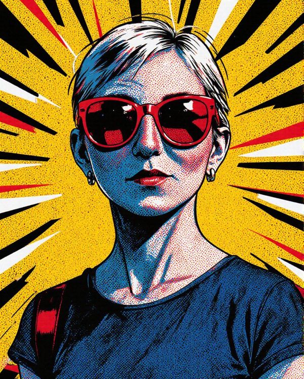 Halftone AI Wife Portrait