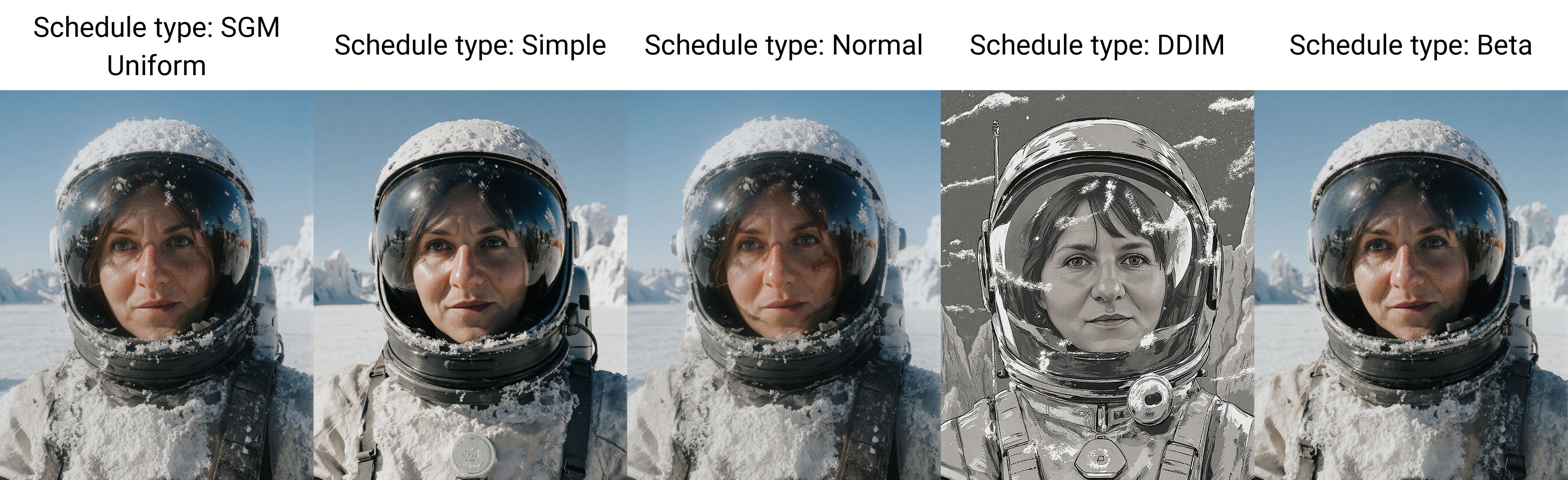 XYZ grid of AI generated images with Wandering Earth LORA at 1.0 strength
