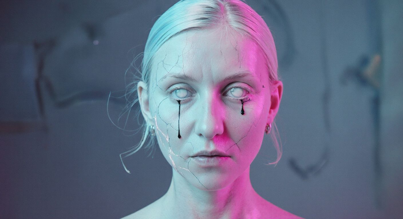The Porcelain Mark: A Visual Narrative Inspired by Diaframma's 'Tre Volte Lacrime'